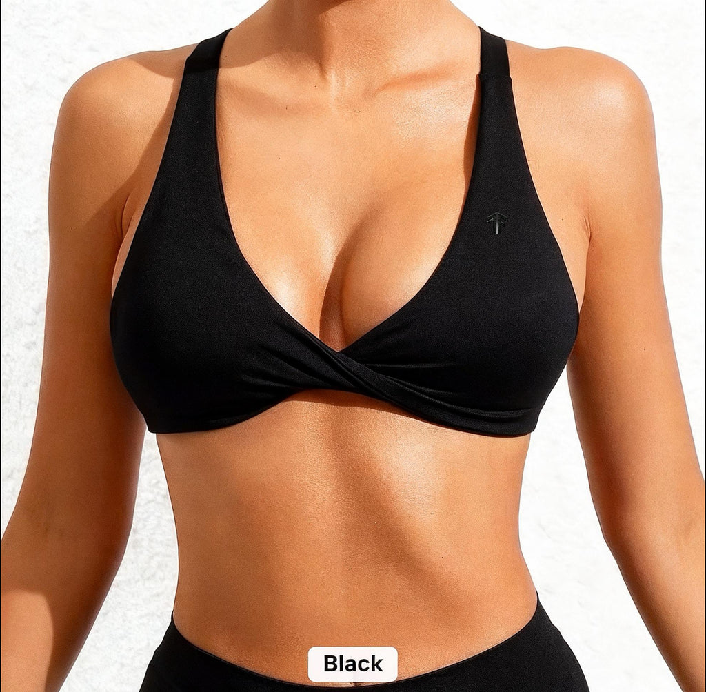 TrueForm Front-Twist Cross-Back Bra