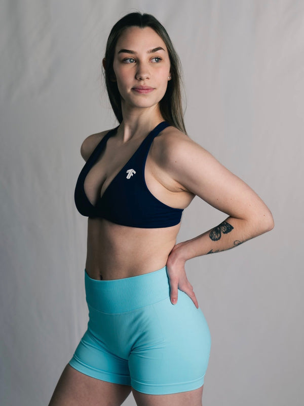 TrueForm Front-Twist Cross-Back Bra
